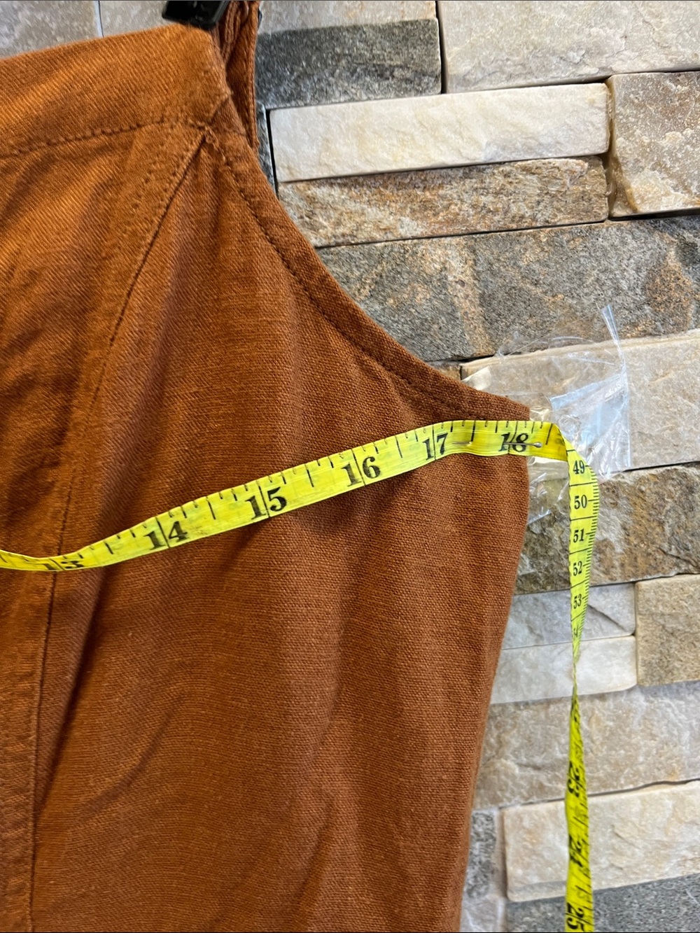 Old Navy Rust-Brown Wide-Leg Linen-Blend Jumpsuit with Buttons - Picture 10 of 16